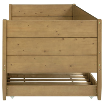 Stewart - Twin Daybed With Trundle - Natural - The Sleep Loft - Online Mattress Showroom NYC