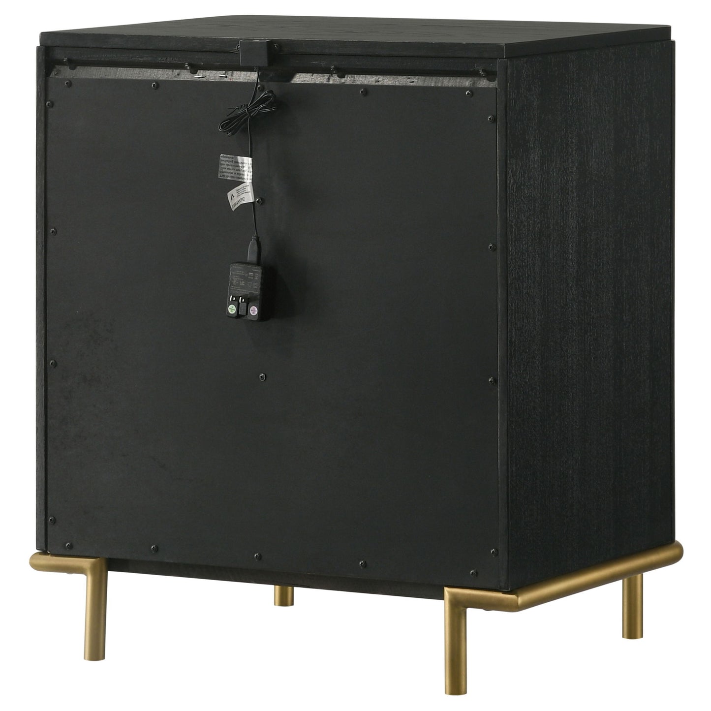 Anser - 3 Drawer Nightstand - Black - The Sleep Loft - Online Mattress Showroom NYC