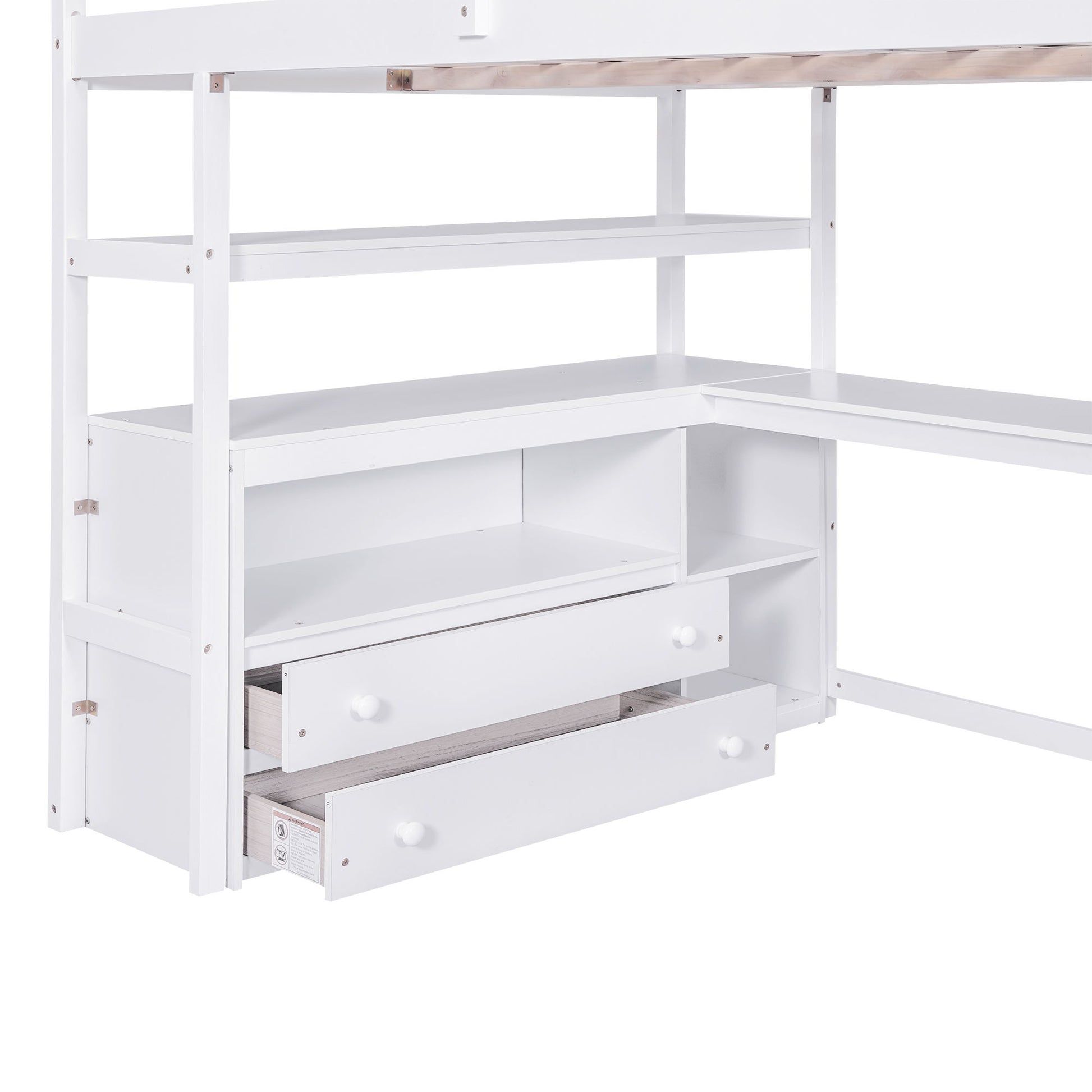 Loft Bed With Desk, Shelves, 2 Drawers, Storage Staircase - The Sleep Loft - Online Mattress Showroom NYC