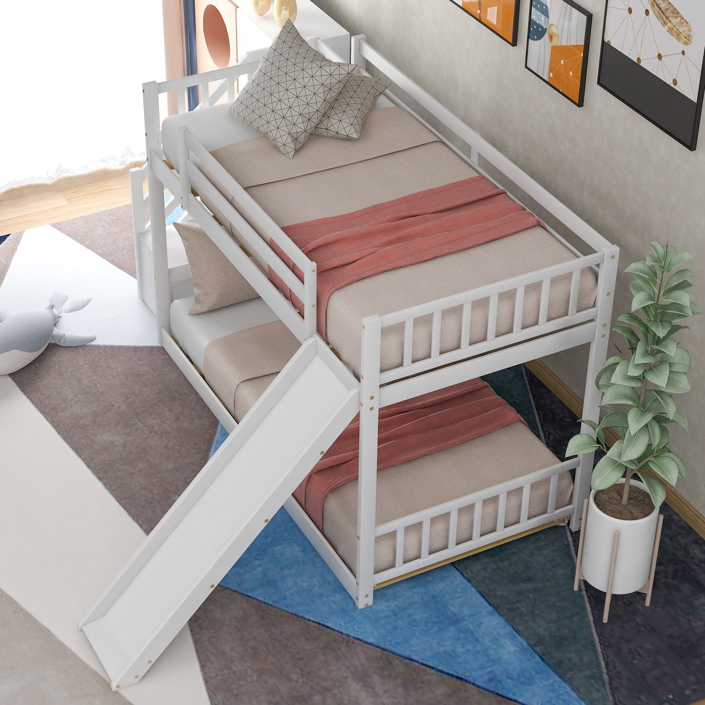 Bunk Bed With Convertible Slide And Stairway - The Sleep Loft - Online Mattress Showroom NYC