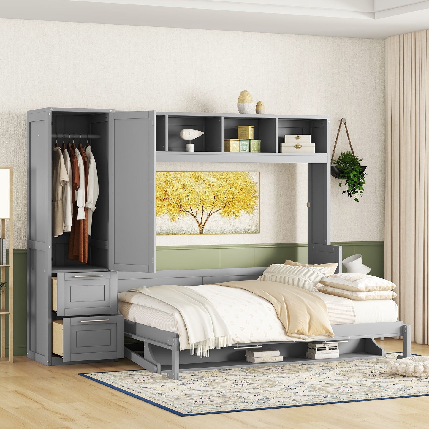 Murphy Wall Bed With Closet And Drawers - The Sleep Loft - Online Mattress Showroom NYC