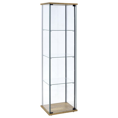 Bellatrix 3-shelf Clear Glass Curio Cabinet Mango