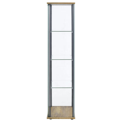 Bellatrix 3-shelf Clear Glass Curio Cabinet Mango
