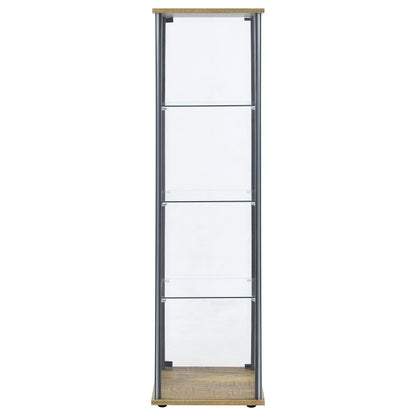 Bellatrix 3-shelf Clear Glass Curio Cabinet Mango