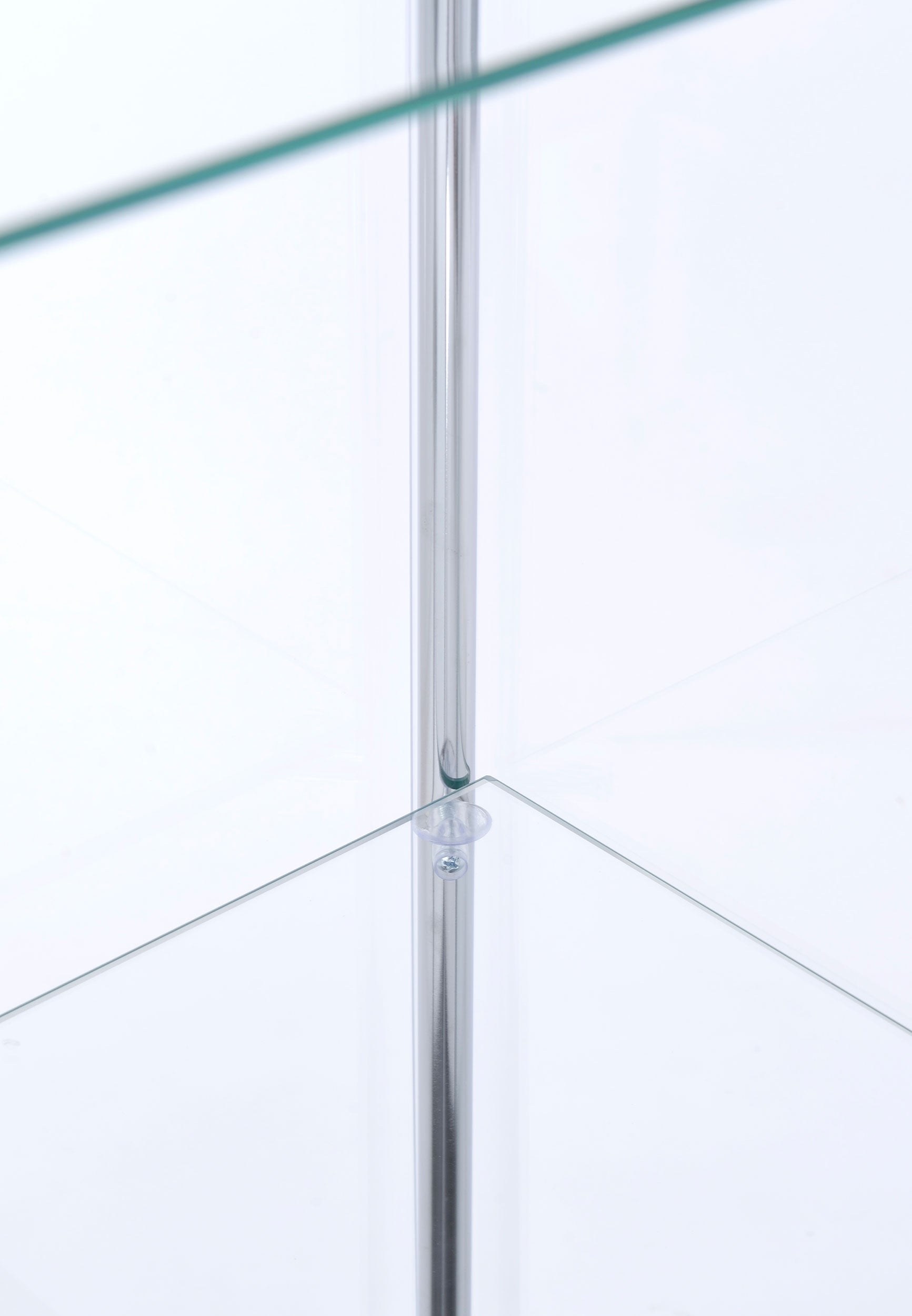 Bellatrix 3-shelf Clear Glass Curio Cabinet Cappuccino