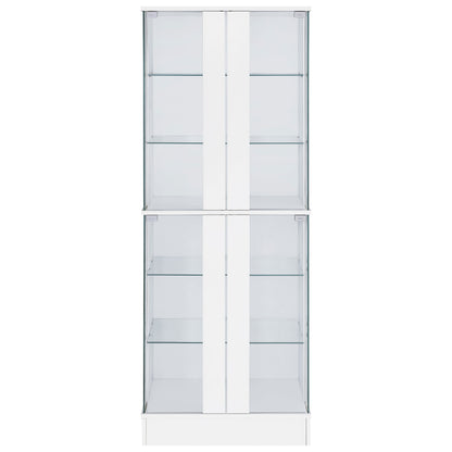 Cabra 4-door LED Curio Display Cabinet White High Gloss