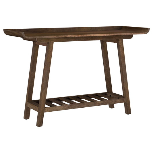 Ornelas 46-inch Console Table with Slatted Shelf Mango Brown - The Sleep Loft - Online Mattress Showroom NYC