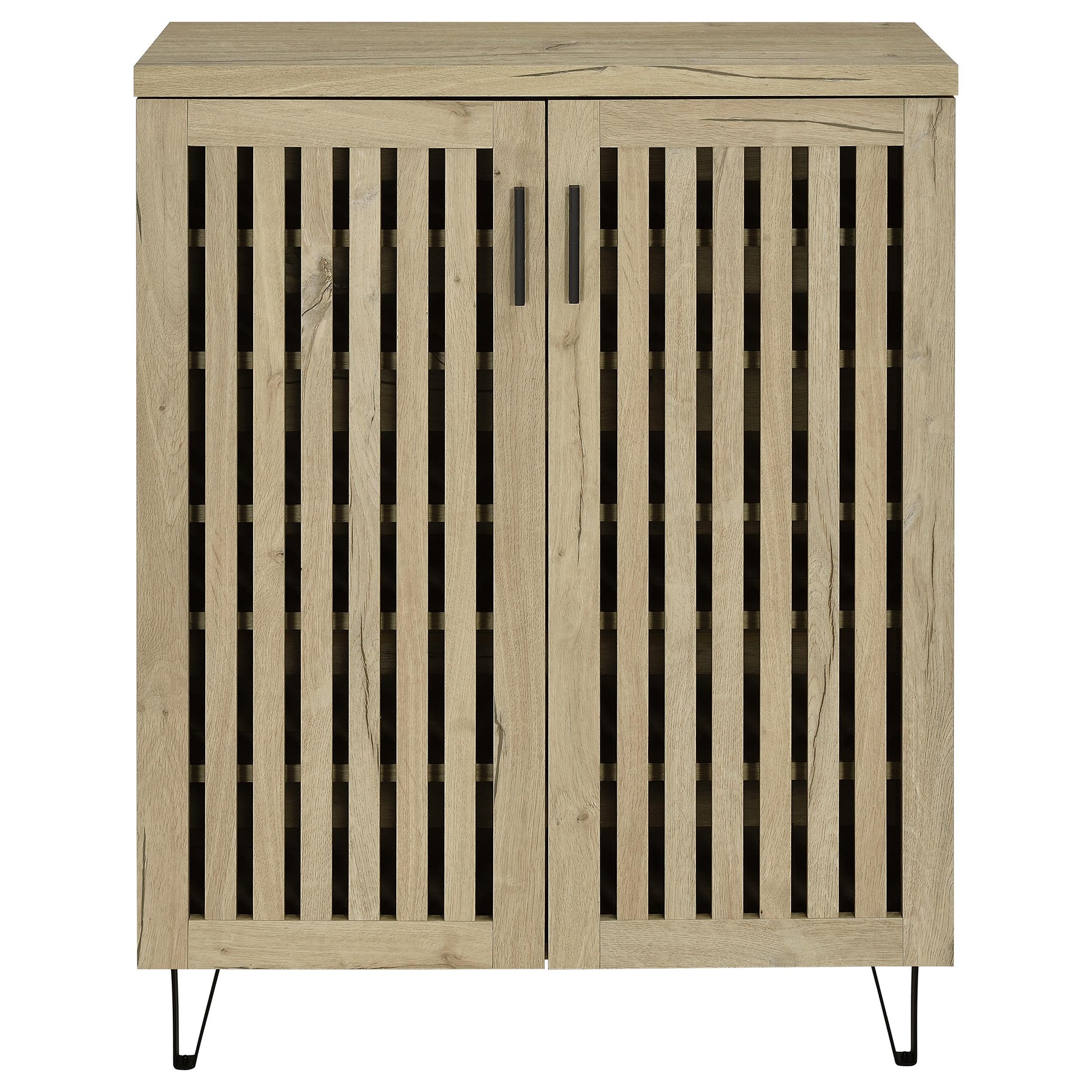 Brixton 2-door Entryway Shoe Storage Cabinets White Oak