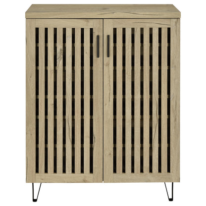 Brixton 2-door Entryway Shoe Storage Cabinets White Oak