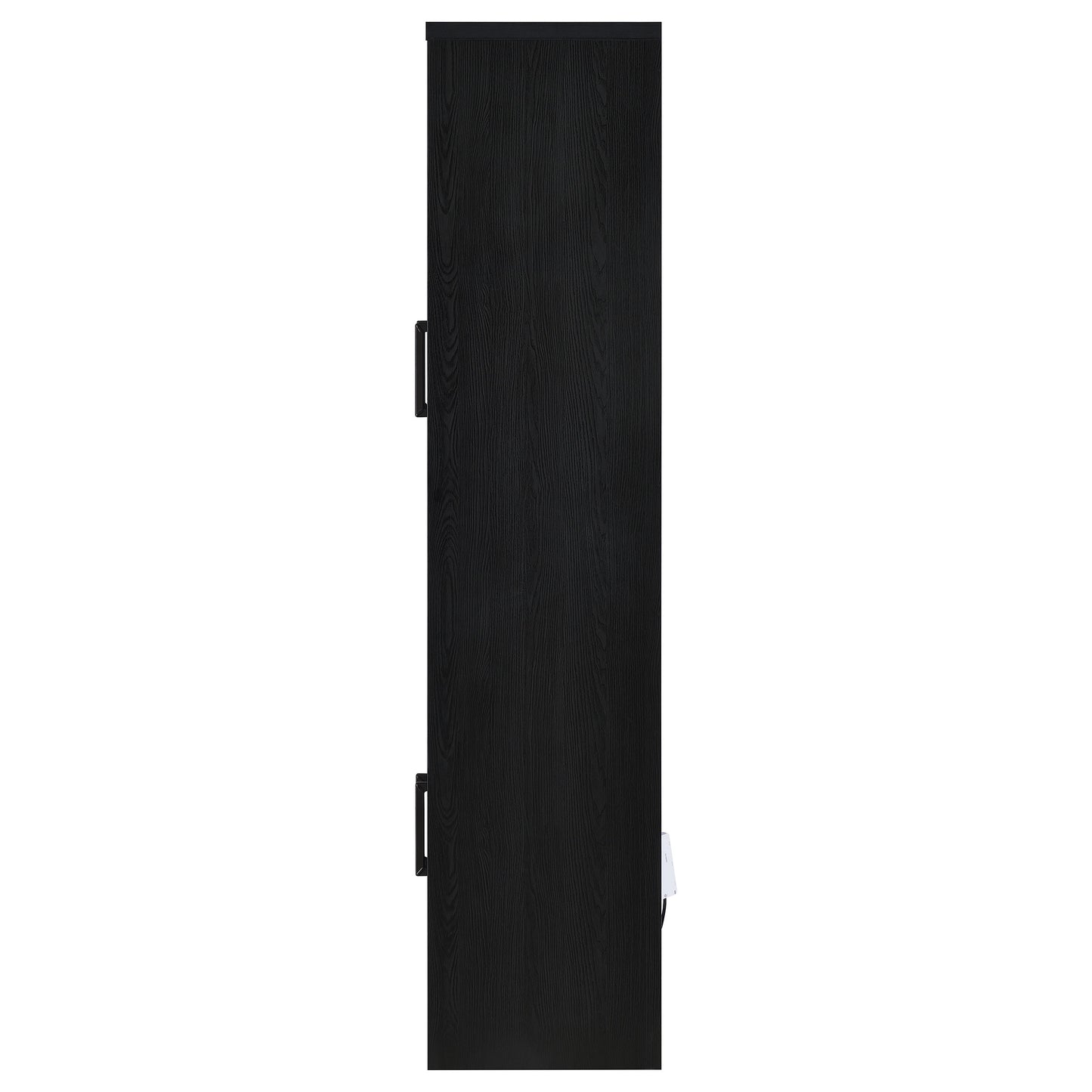 Riva 4-door Tall Accent Display Cabinet LED Lighting Black