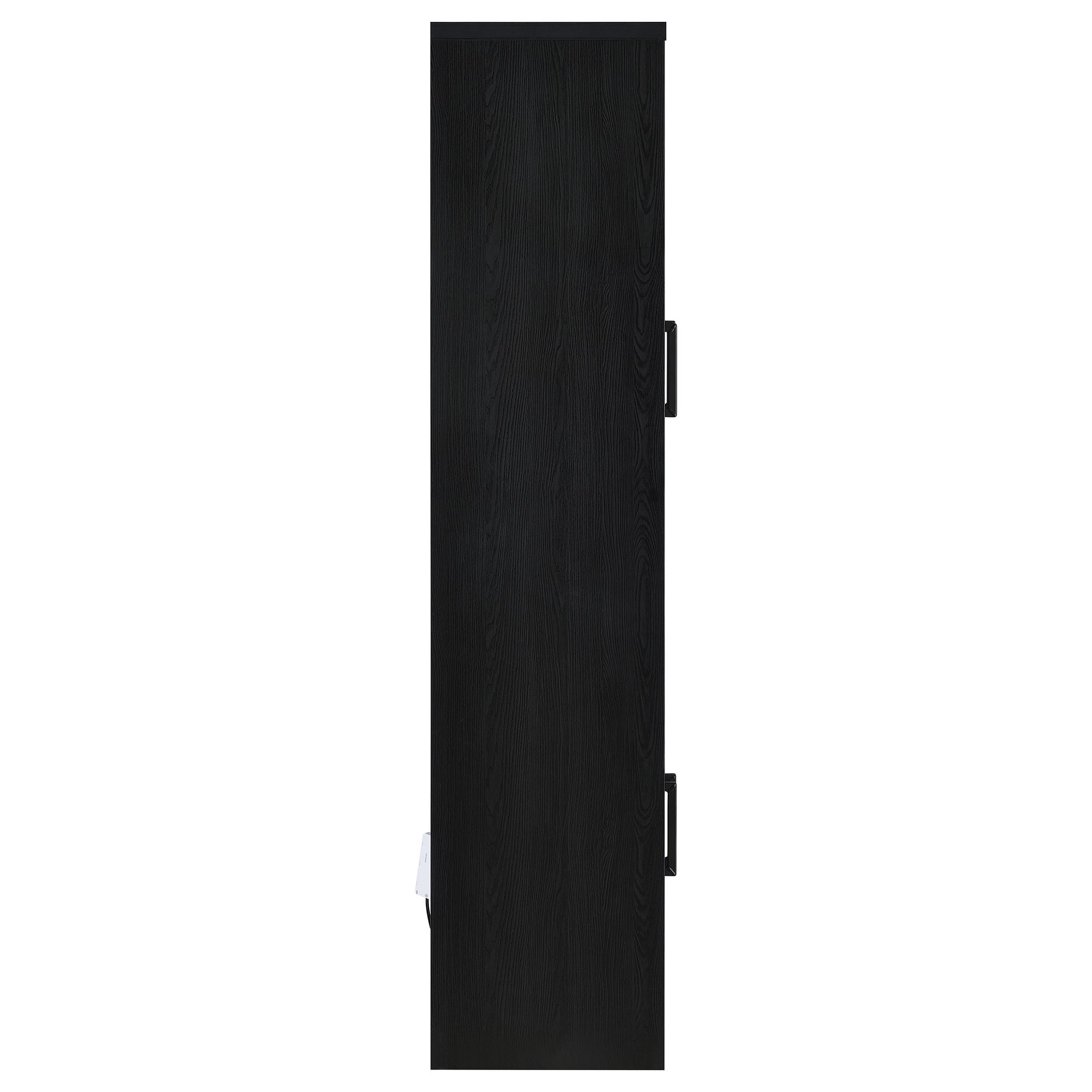 Riva 4-door Tall Accent Display Cabinet LED Lighting Black