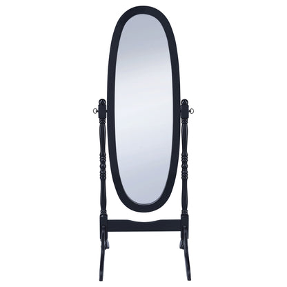Foyet Wood Adjustable Full Length Cheval Mirror Black