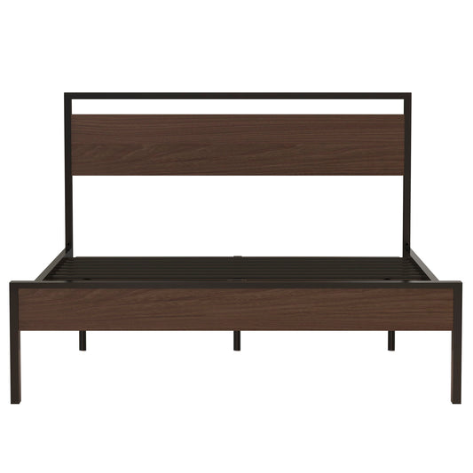 Ceres - Metal Bed With Wood Headboard & Footboard - The Sleep Loft - Online Mattress Showroom NYC
