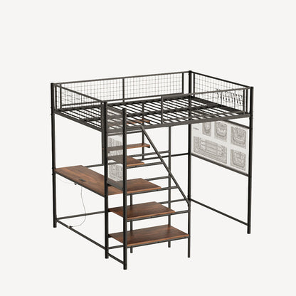 Metal Loft Bed With Built - In Charging Station And LED Light - The Sleep Loft - Online Mattress Showroom NYC