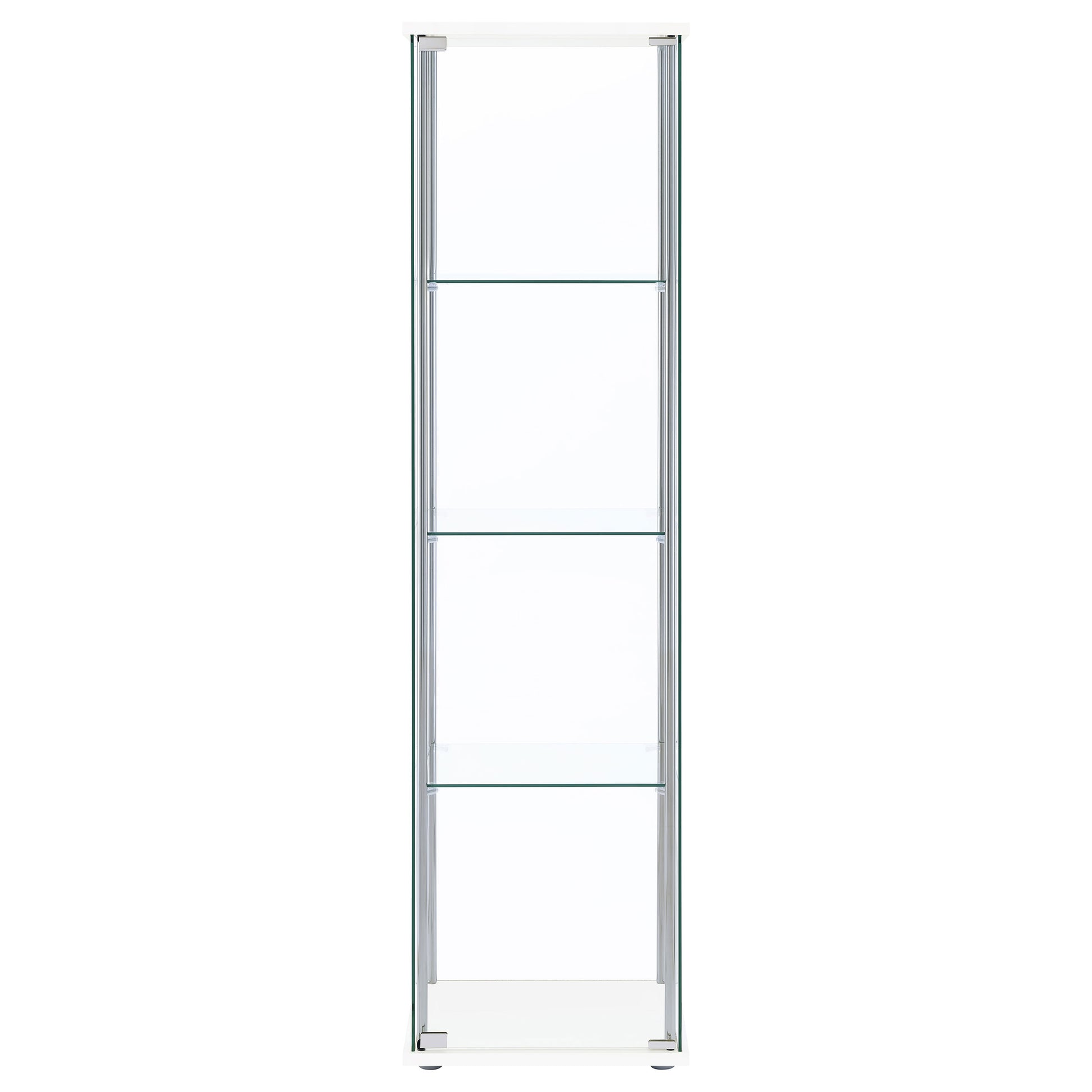 Bellatrix 3-shelf Clear Glass Curio Cabinet White
