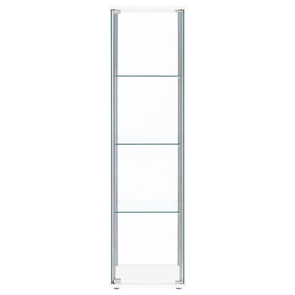 Bellatrix 3-shelf Clear Glass Curio Cabinet White