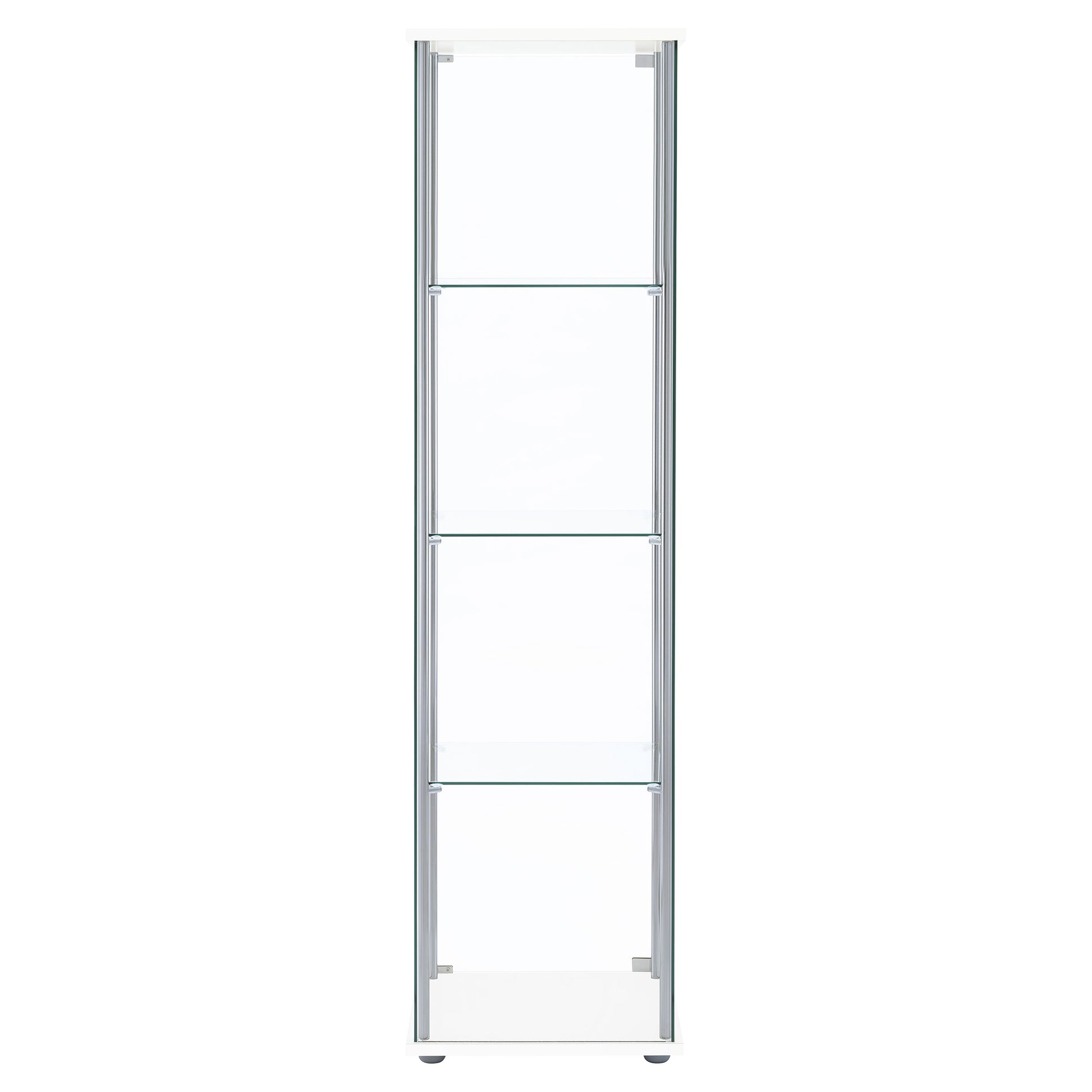 Bellatrix 3-shelf Clear Glass Curio Cabinet White