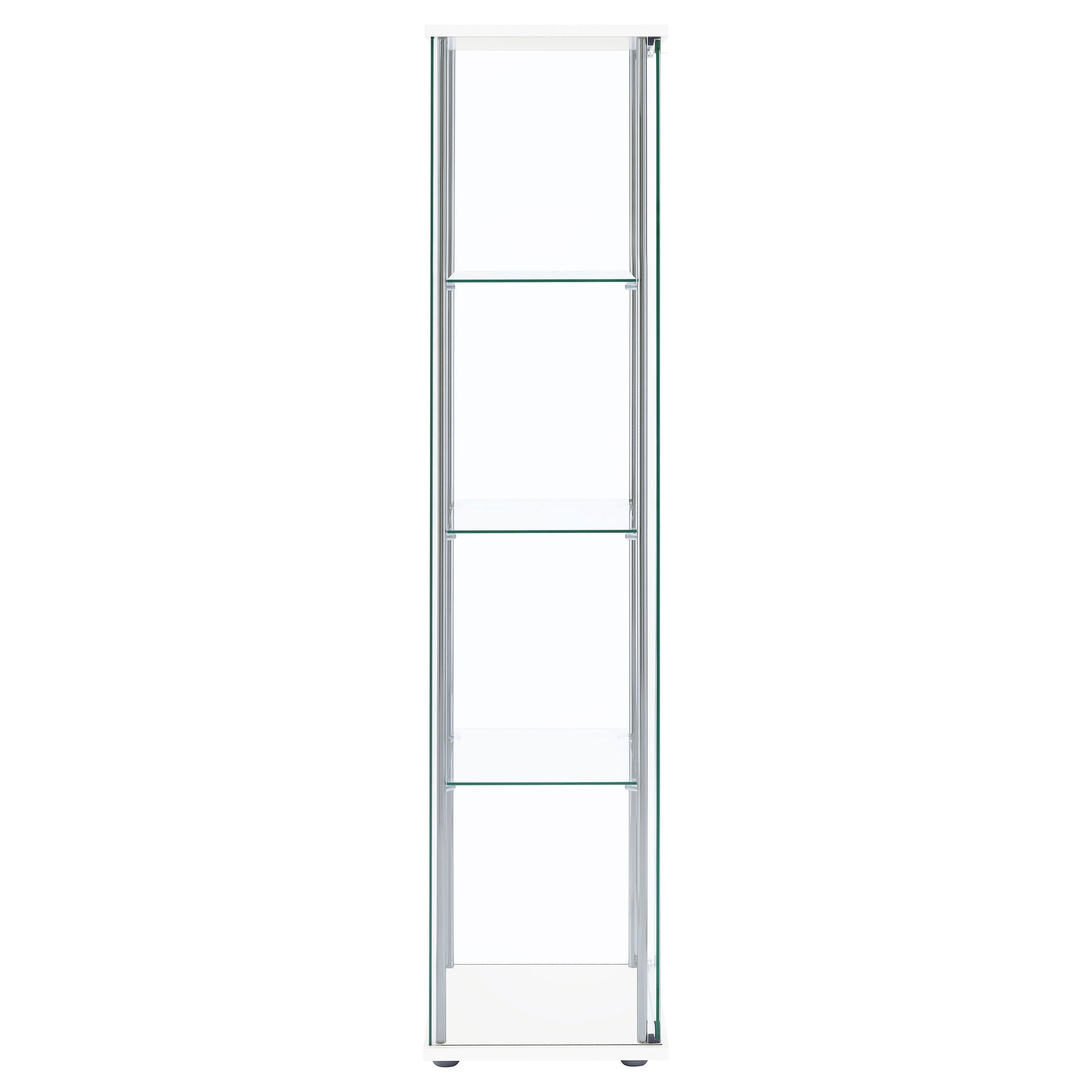 Bellatrix 3-shelf Clear Glass Curio Cabinet White