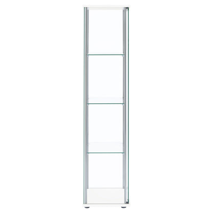 Bellatrix 3-shelf Clear Glass Curio Cabinet White