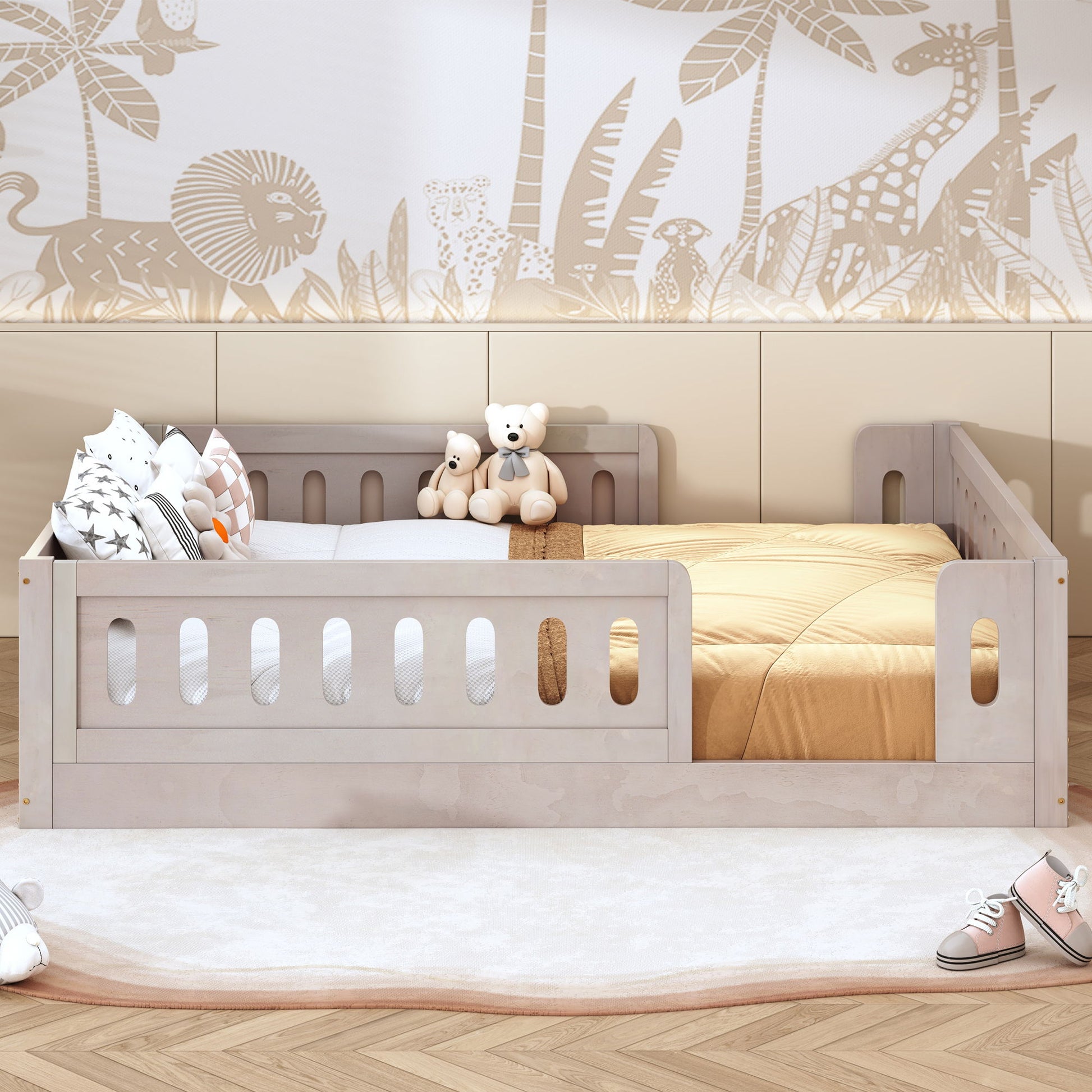 Platform Bed With Guardrail - The Sleep Loft - Online Mattress Showroom NYC