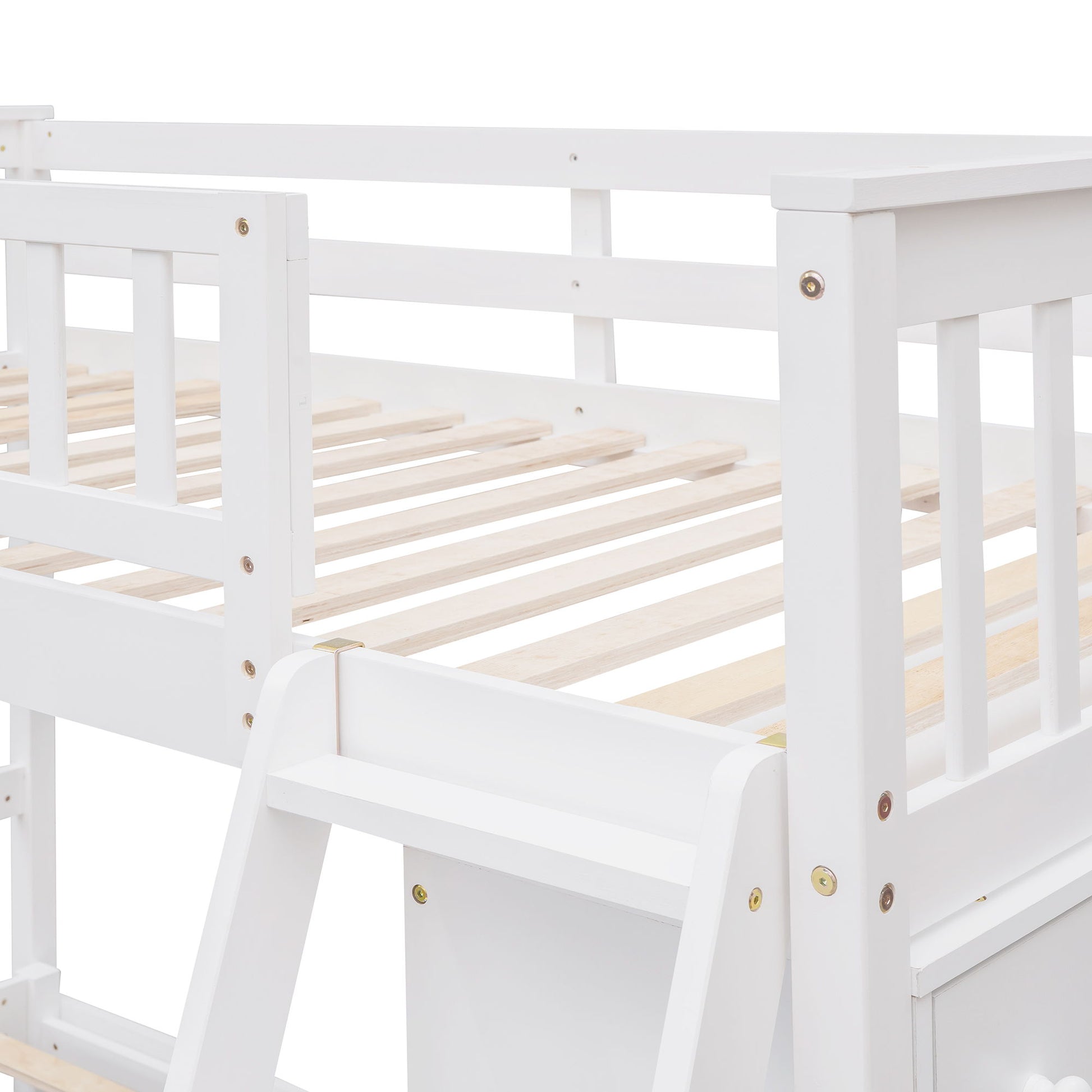 Bunk Bed With 6 Drawers And Flexible Shelves, Bottom Bed With Wheels - The Sleep Loft - Online Mattress Showroom NYC