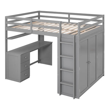 Loft Bed With Drawers, Desk, And Wardrobe - The Sleep Loft - Online Mattress Showroom NYC