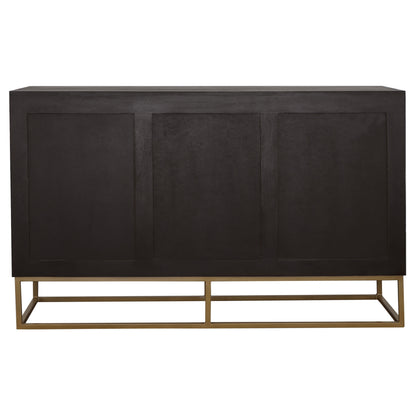 Zara 2-door 57-inch Wood Accent Storage Cabinet Black Walnut