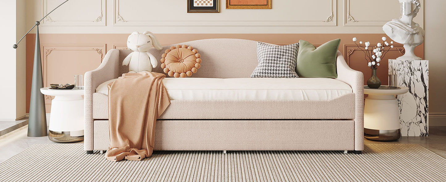 Design Upholstered Daybed With Light And Trundle - The Sleep Loft - Online Mattress Showroom NYC