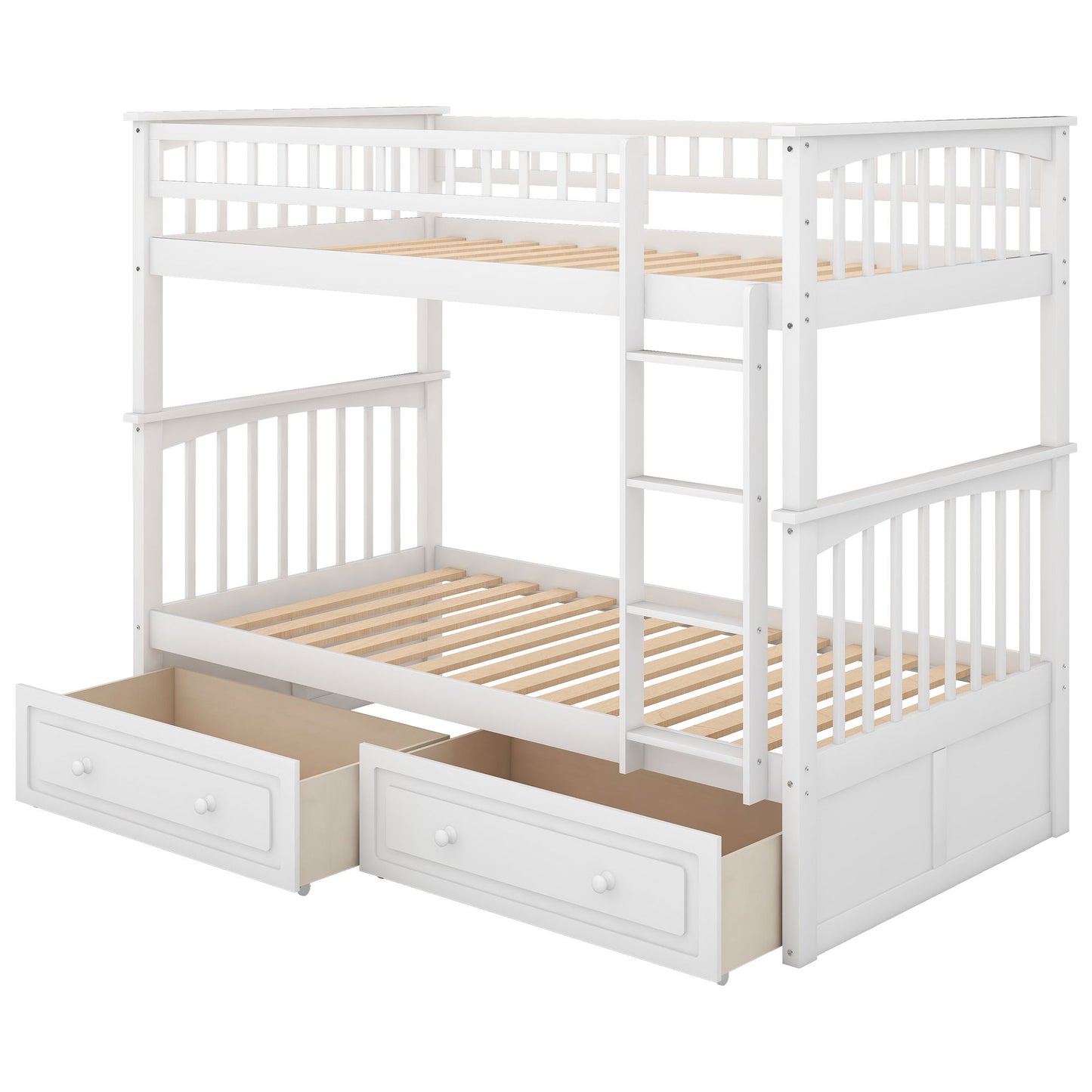 Twin Over Twin Bunk Bed With Drawers, Convertible Beds - The Sleep Loft - Online Mattress Showroom NYC