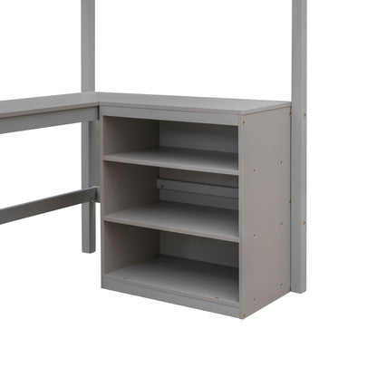 Loft Bed With Shelves With Desk - The Sleep Loft - Online Mattress Showroom NYC