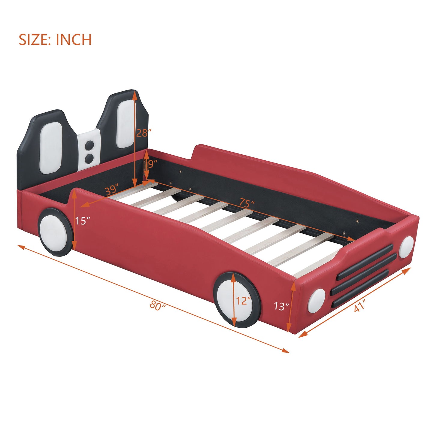 High Quality Race Car Shaped Platform Bed & Wheels - The Sleep Loft - Online Mattress Showroom NYC