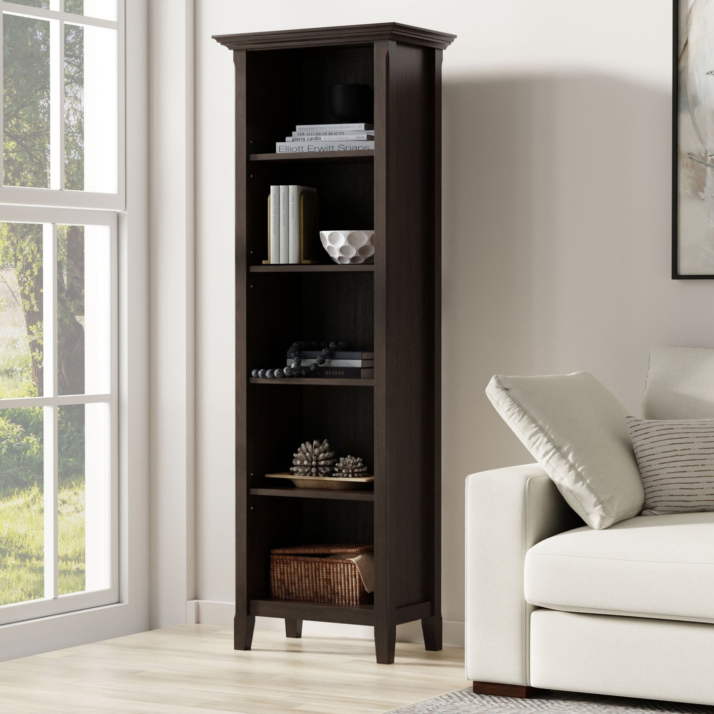 Amherst - 5 Shelf Bookcase, Handcrafted - The Sleep Loft - Online Mattress Showroom NYC