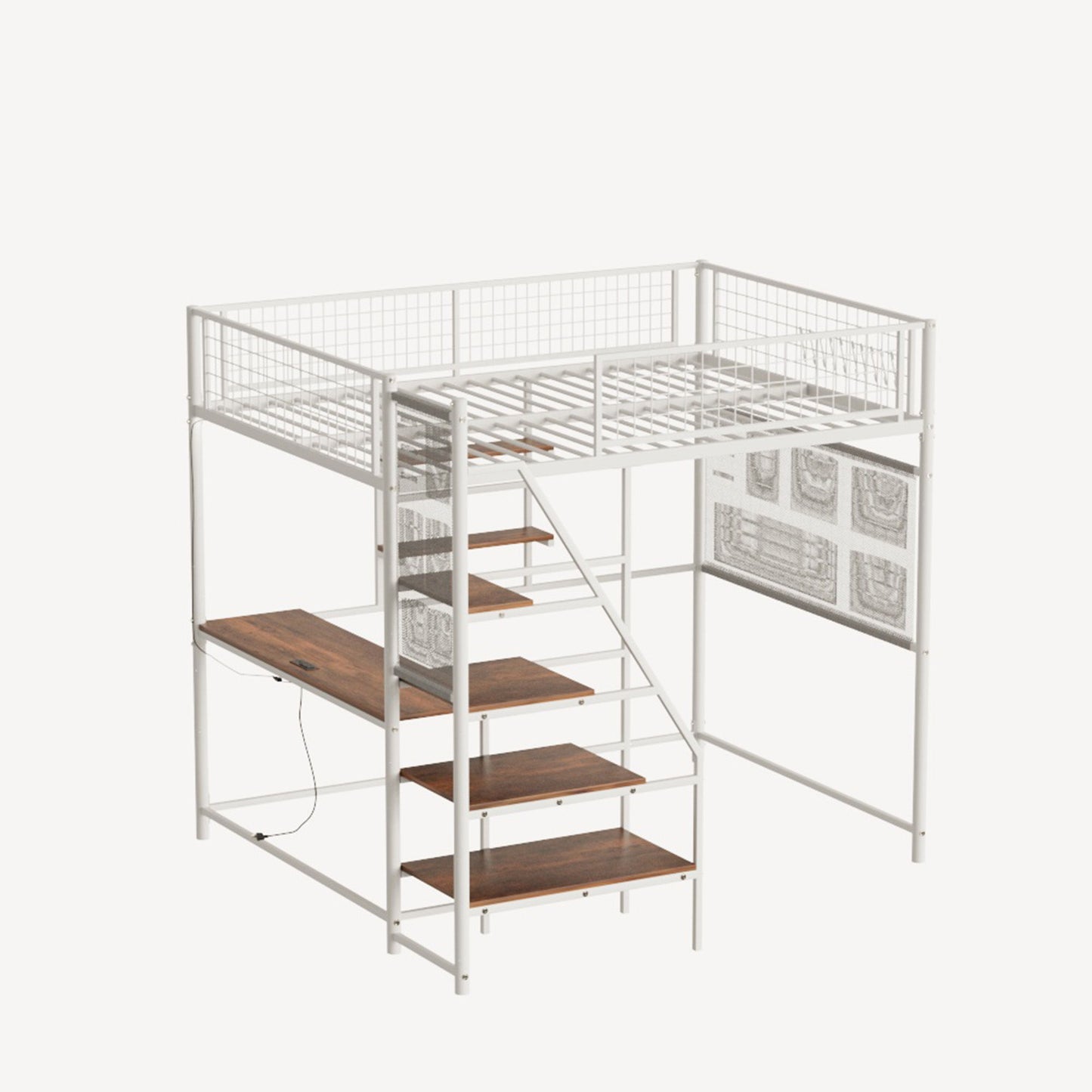 Metal Loft Bed With Built - In Charging Station And LED Light - The Sleep Loft - Online Mattress Showroom NYC