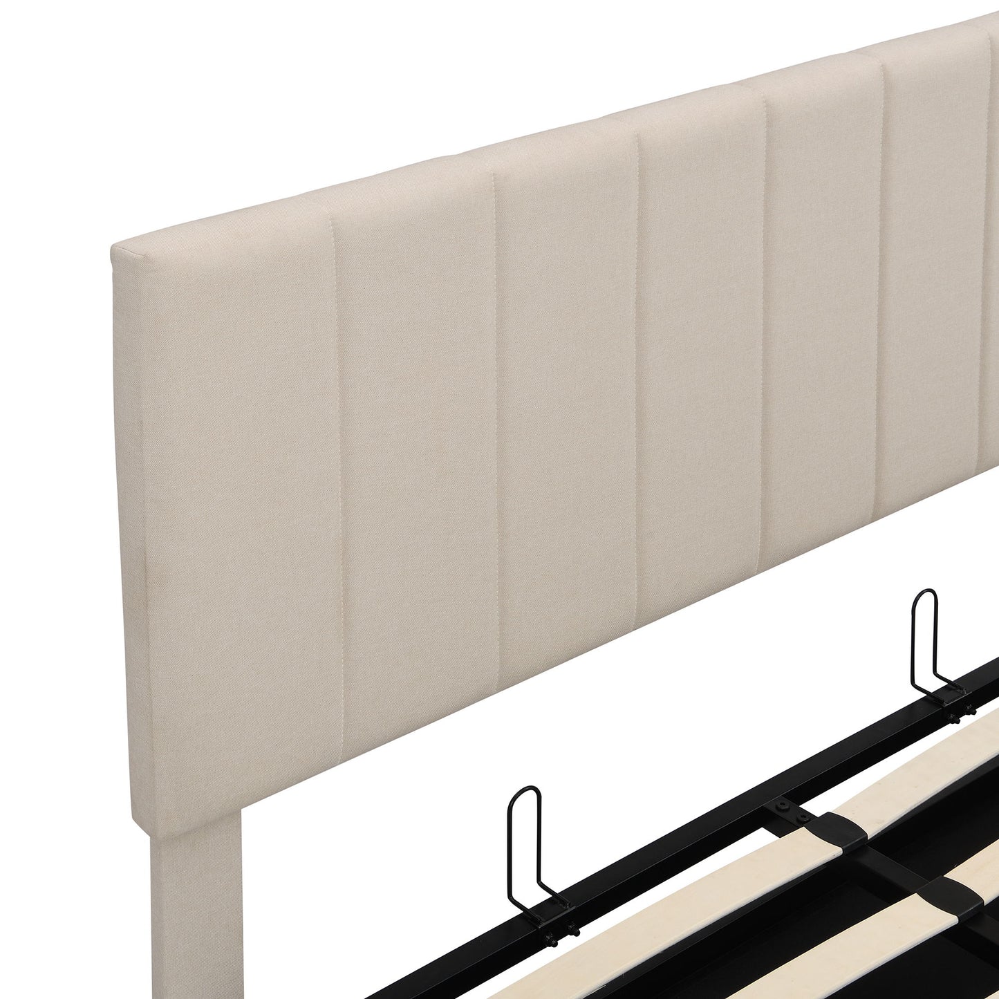 Elegant Upholstered Platform Bed With Hydraulic Storage System - The Sleep Loft - Online Mattress Showroom NYC