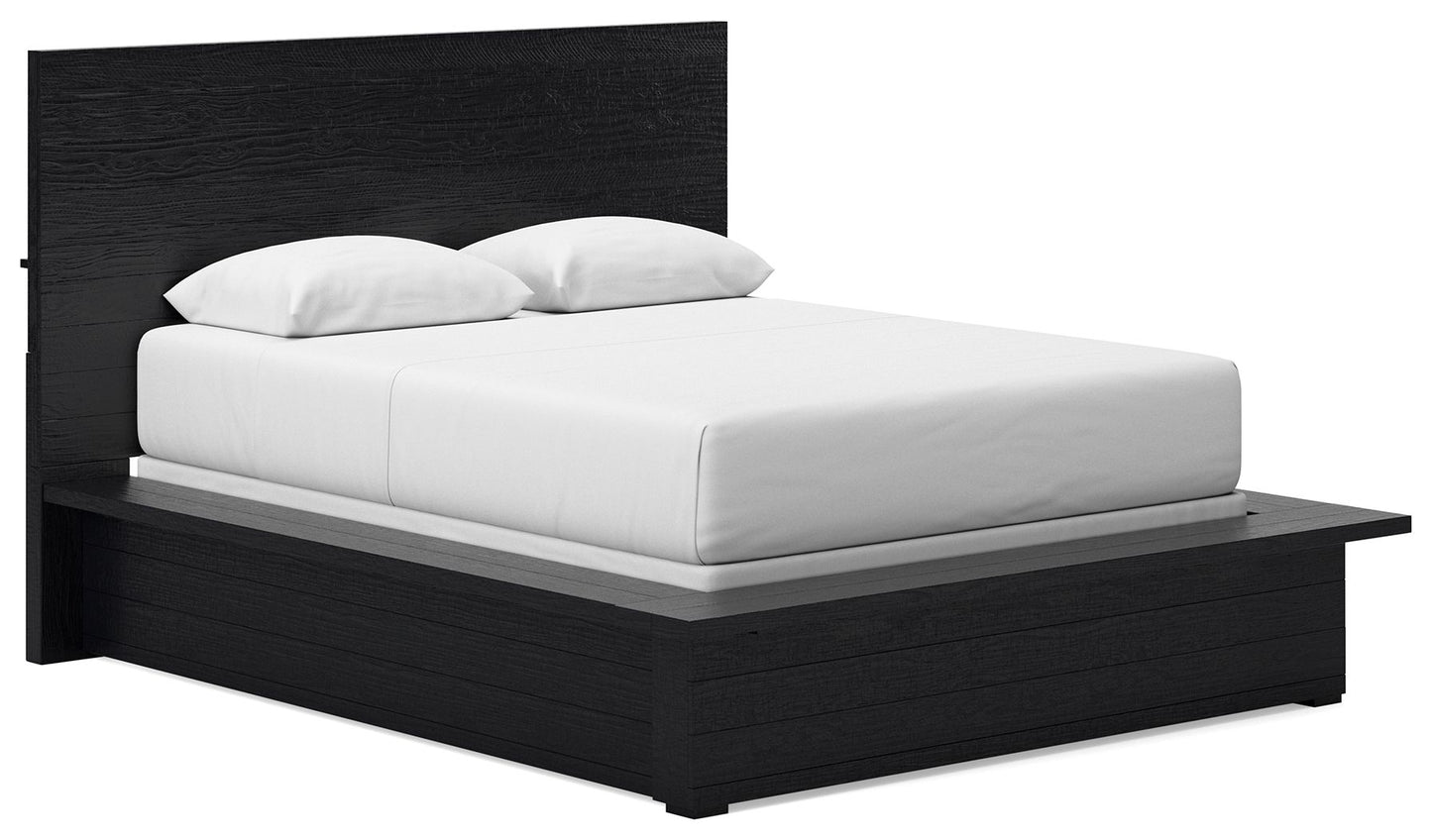 Londer - Queen Panel Bed - Black - The Sleep Loft - Online Mattress Showroom NYC