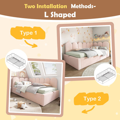 Upholstered Daybed With Metal Slatted Base - The Sleep Loft - Online Mattress Showroom NYC