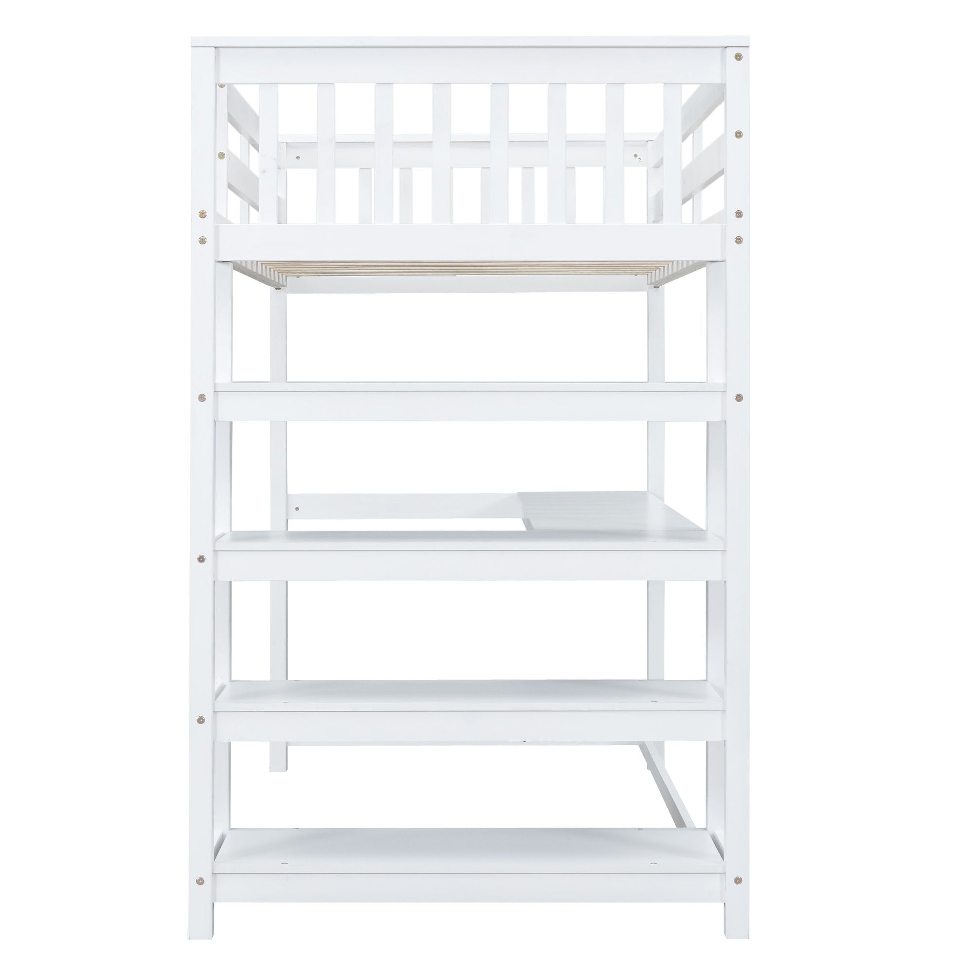 Loft Bed With Storage Shelves And Under Bed Desk - The Sleep Loft - Online Mattress Showroom NYC