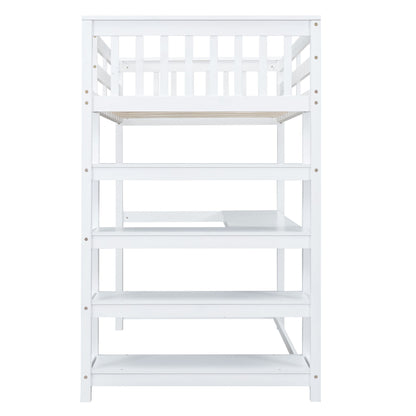 Loft Bed With Storage Shelves And Under Bed Desk - The Sleep Loft - Online Mattress Showroom NYC