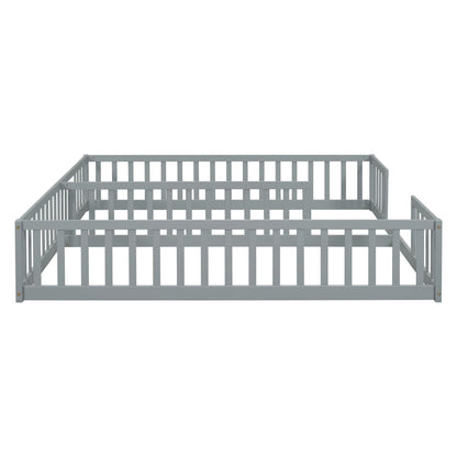 Double Floor Bed With Fence, Guardrails, Without Door - The Sleep Loft - Online Mattress Showroom NYC