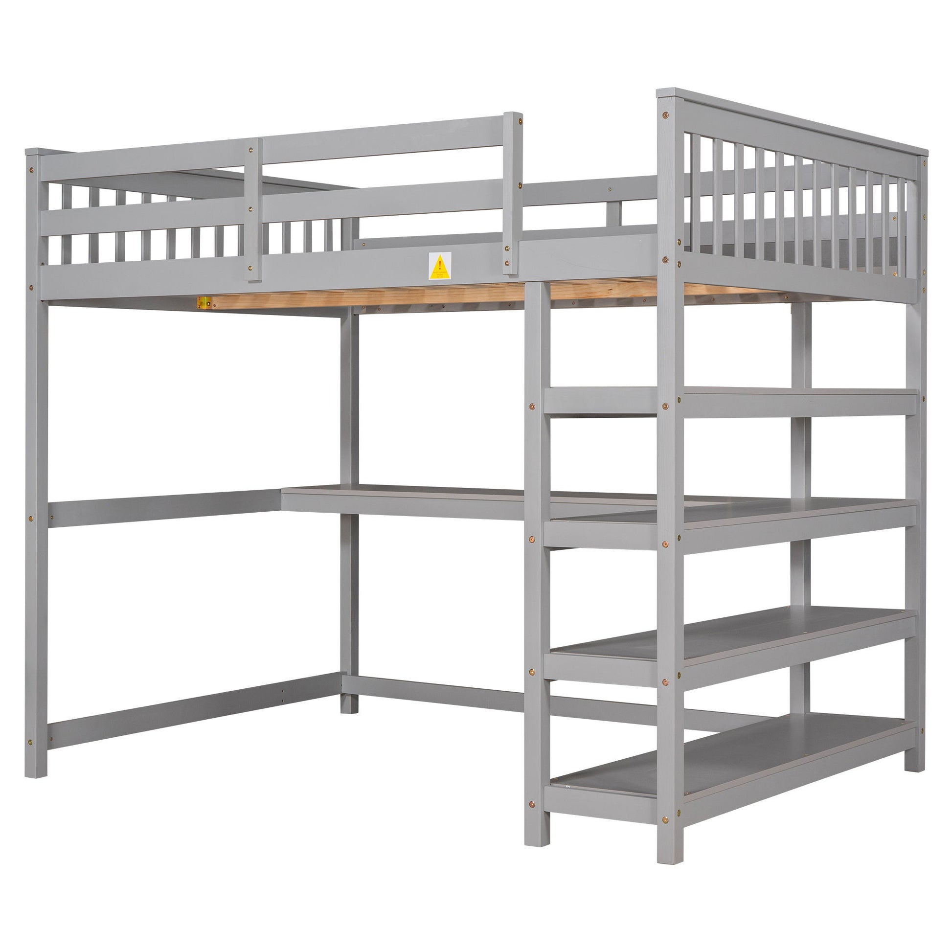 Loft Bed With Storage Shelves And Under Bed Desk - The Sleep Loft - Online Mattress Showroom NYC