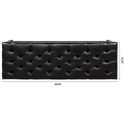 Bedroom End Of Bed Bench Tufted Upholstered End Of Bed Bench End Of Bed Entrance Shoe Bench With Nailhead Trim And Shelf Bedroom Upholstered Bench Living Room Shoe Rack Footstool - The Sleep Loft - Online Mattress Showroom NYC