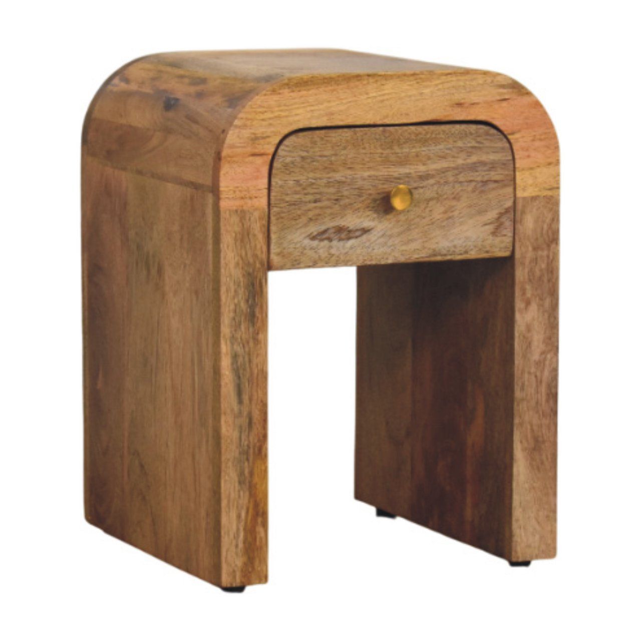 Mini Darcy - Nightstand With Curved Edges - The Sleep Loft - Online Mattress Showroom NYC