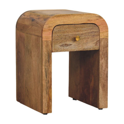 Mini Darcy - Nightstand With Curved Edges - The Sleep Loft - Online Mattress Showroom NYC