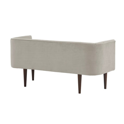Farrah - Accent Bench With Low Back & Sides - Cream - The Sleep Loft - Online Mattress Showroom NYC