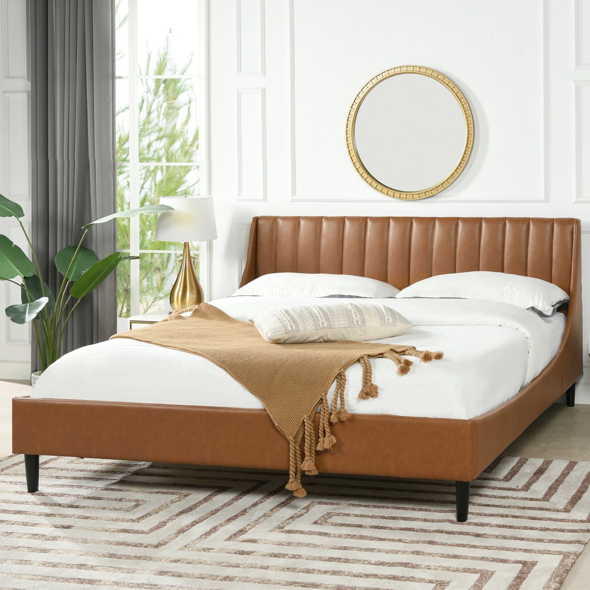 Aspen - Vertical Tufted Modern Headboard Platform Bed Set - The Sleep Loft - Online Mattress Showroom NYC