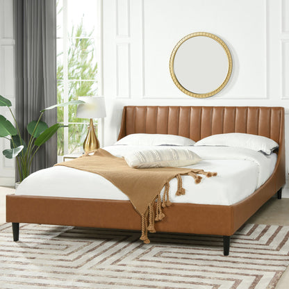 Aspen - Vertical Tufted Modern Headboard Platform Bed Set - The Sleep Loft - Online Mattress Showroom NYC