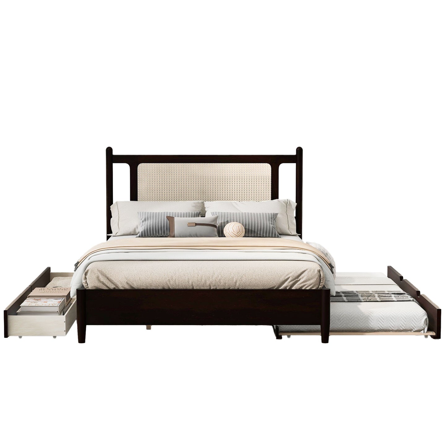 Platform Bed With 2 Big Drawers & Trundle - The Sleep Loft - Online Mattress Showroom NYC