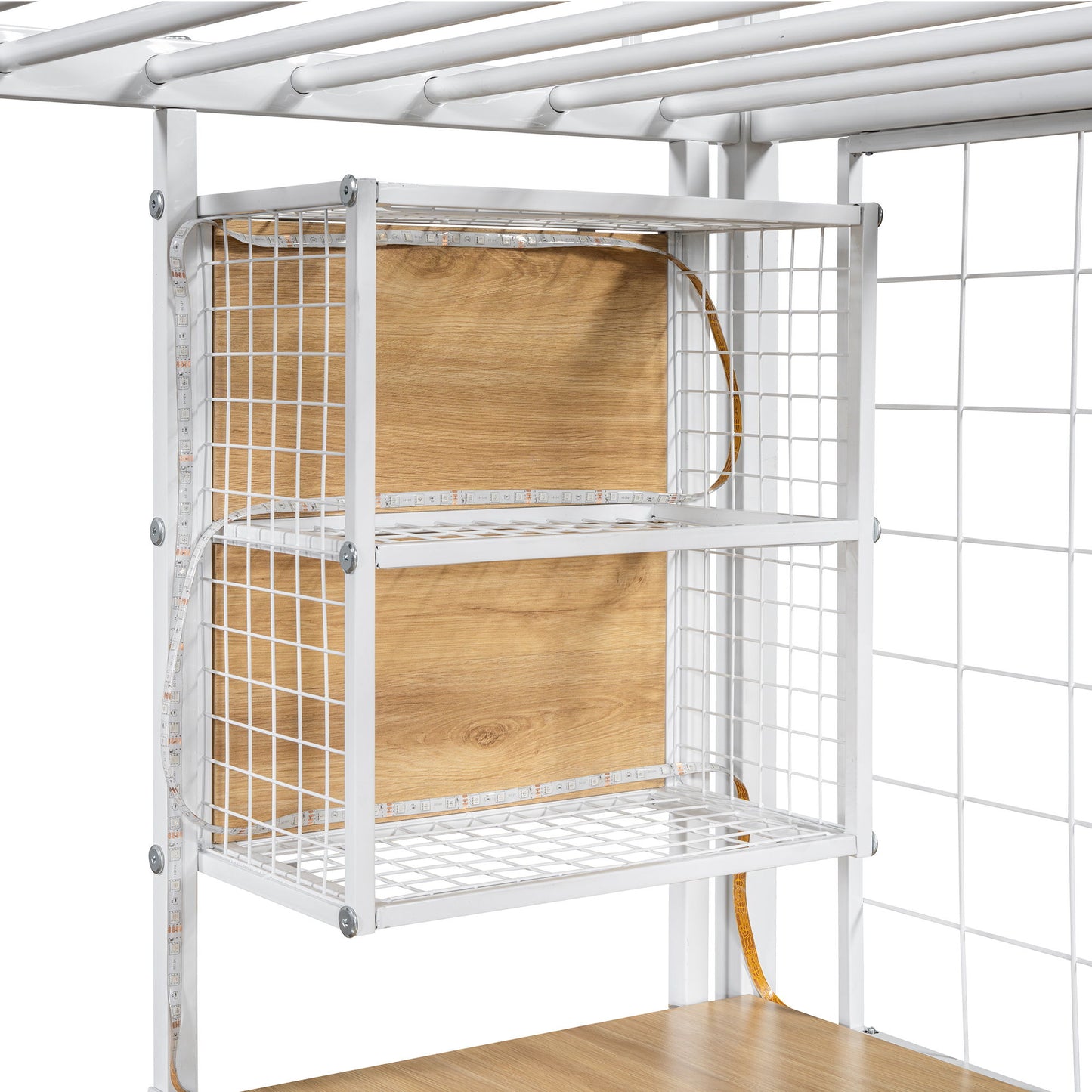 Loft Bed With Built In Work Station, Wardrobe, Storage Staircase And LED - The Sleep Loft - Online Mattress Showroom NYC