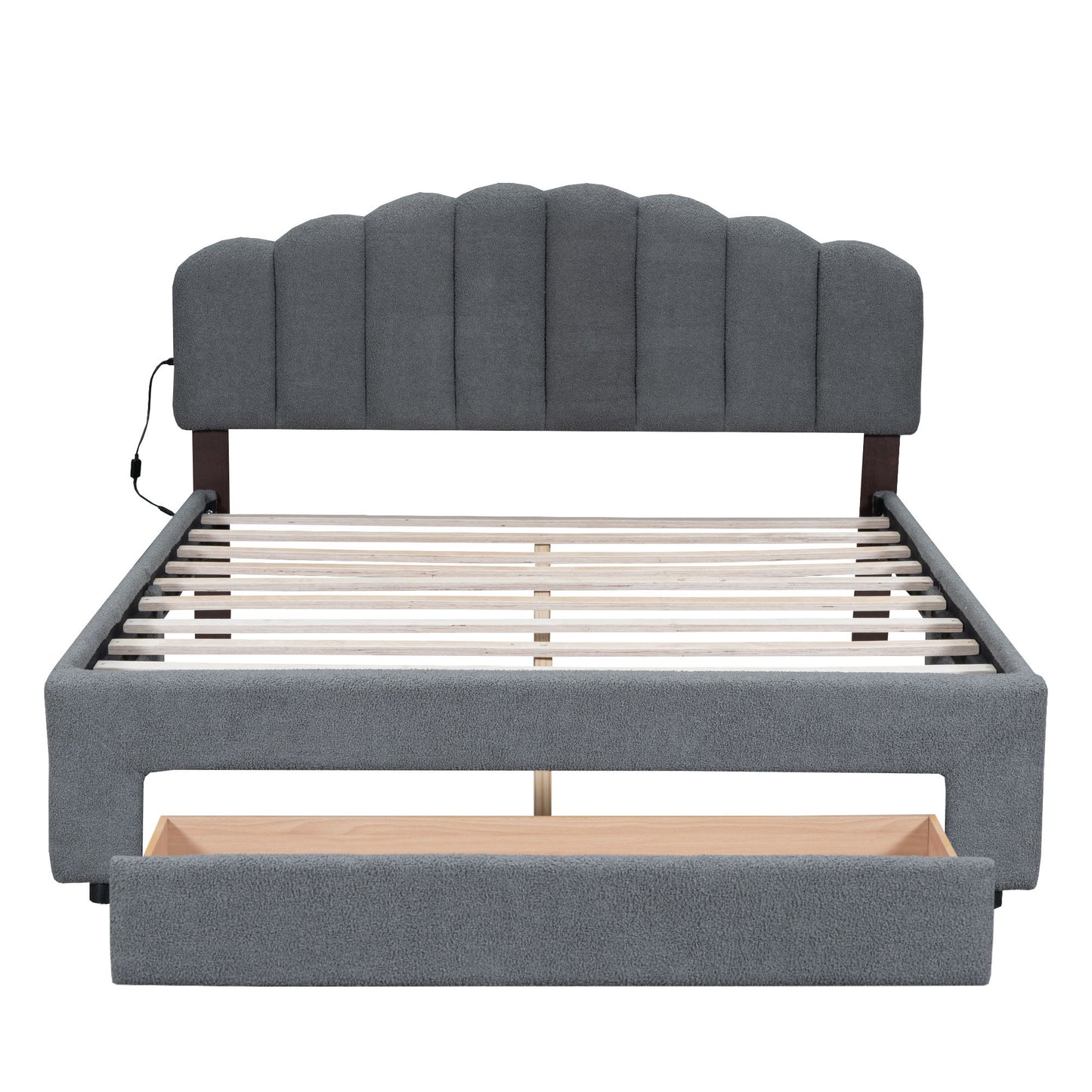 Upholstered Platform Bed With Drawer - The Sleep Loft - Online Mattress Showroom NYC