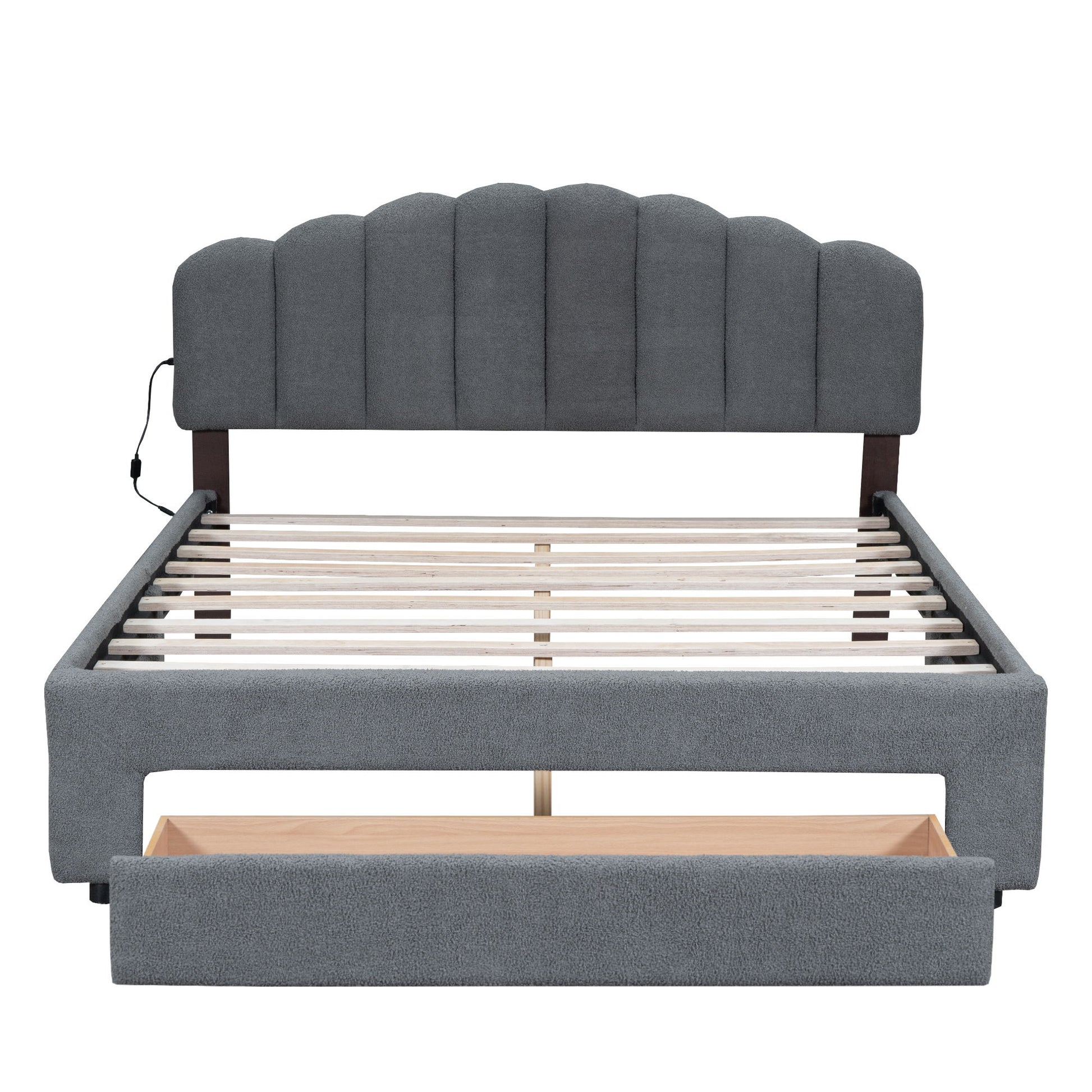 Upholstered Platform Bed With Drawer - The Sleep Loft - Online Mattress Showroom NYC